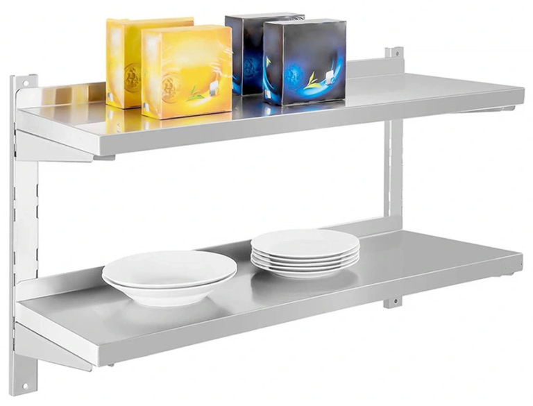 GETRA AWS-120 — Stainless Steel Adjustable Wall Shelves