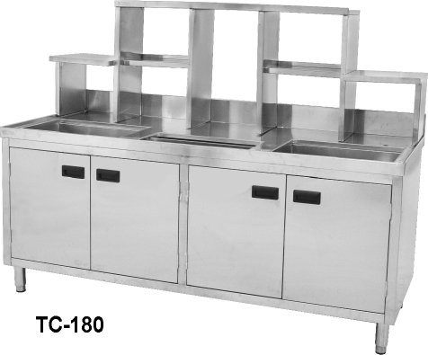 GETRA TC-180 — Stainless Steel Bubble Tea Cabinet
