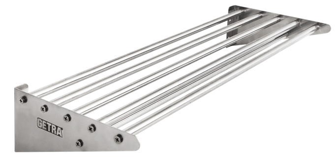GETRA WSP-180 — Stainless Steel Pipe Wall Shelves