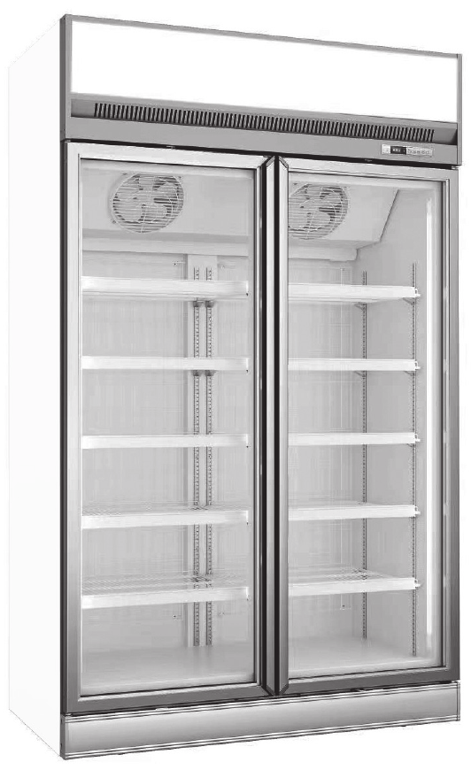 GEA FD-DD126 — Up Right Glass Door Freezer