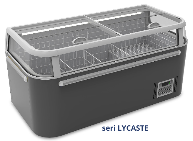GEA LYCASTE-210 Body — Glass Door Island Freezer (Auto Defrost)