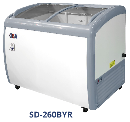 GEA SD-260BYR — Sliding Curve Glass Freezer