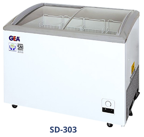 GEA SD-303 — Sliding Curve Glass Freezer