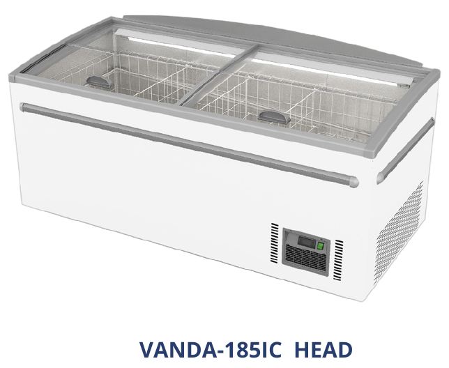 GEA VANDA-185IC — Glass Door Island Freezer (Auto Defrost)
