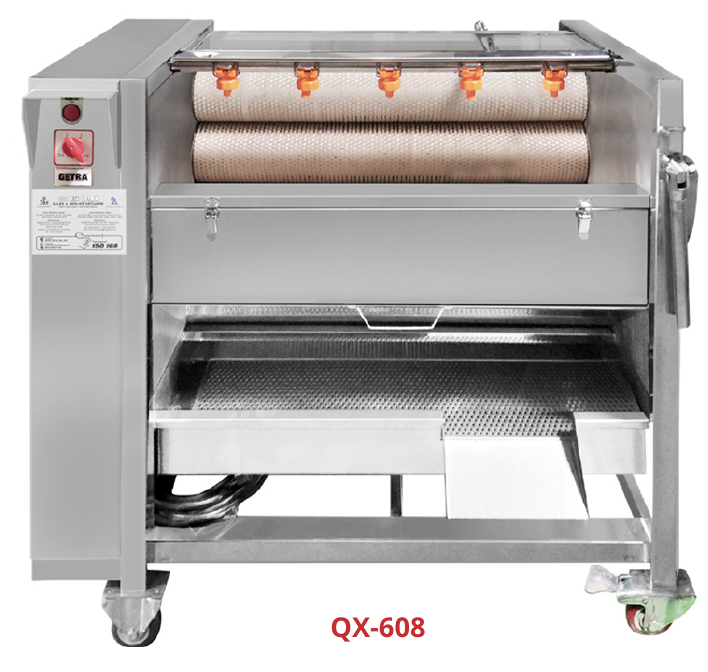 GETRA QX-608 — Brush Roller Root Fruit Washer/Peeler
